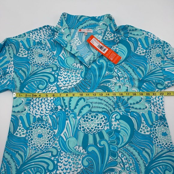 JUDE CONNALLY Women’s Florence Mini Dress Enchanted Sea Aqua Jude Cloth Large - Picture 7 of 12